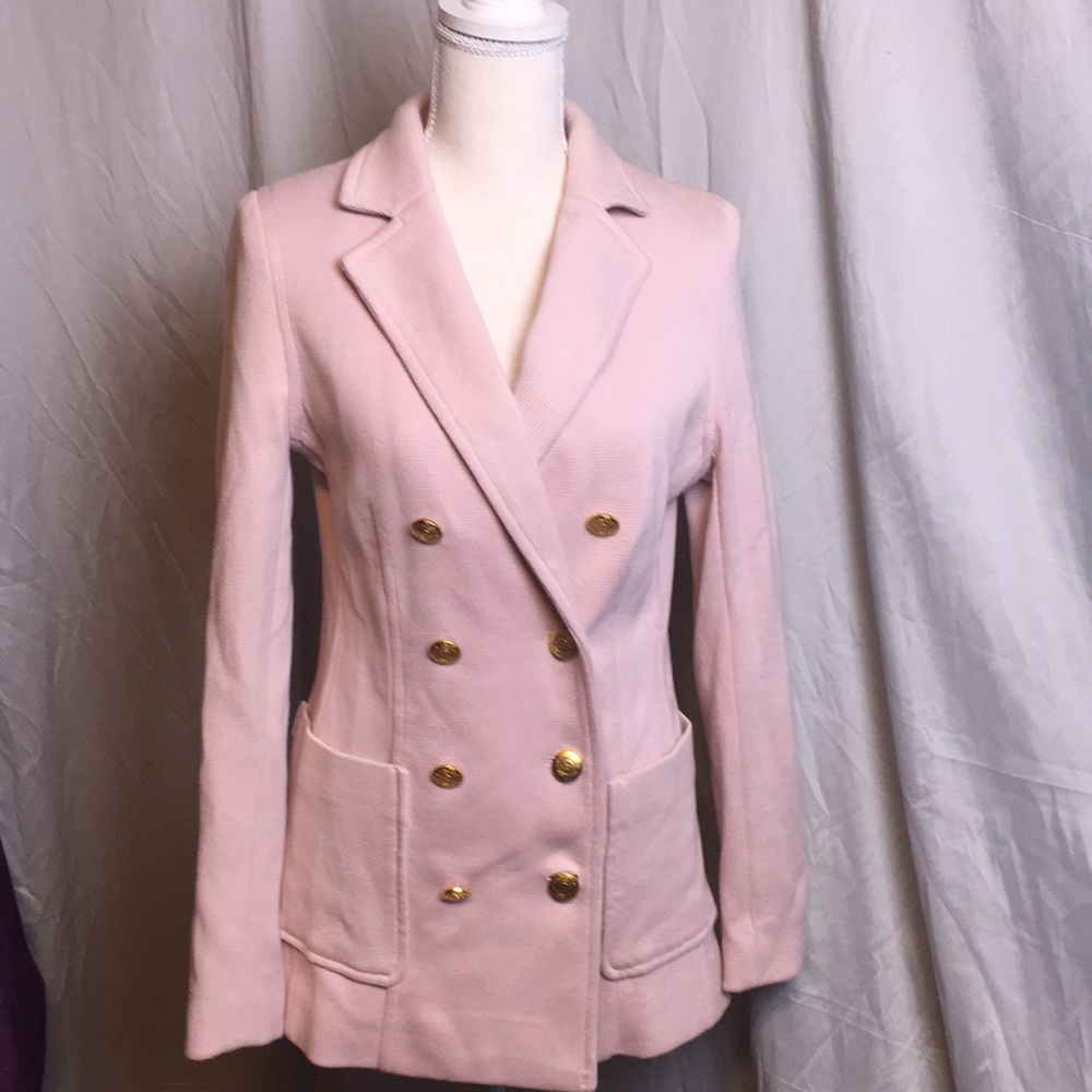 H&M Pink Stretchy Knit Blazer Size 10